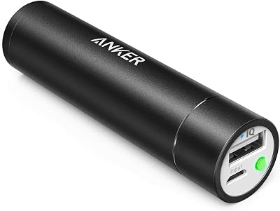Anker PowerCore mini 3350mAh Lipstick-Sized Portable Charger 3rd Generation, Premium Aluminum Power Bank One of The Most Compact External Batteries, Uses Panasonic Cells