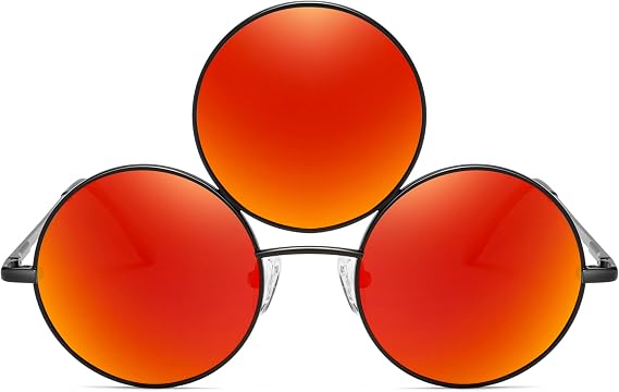 Third Eye Sunglasses Polarized Reflective Mirrored Dark Red Lens