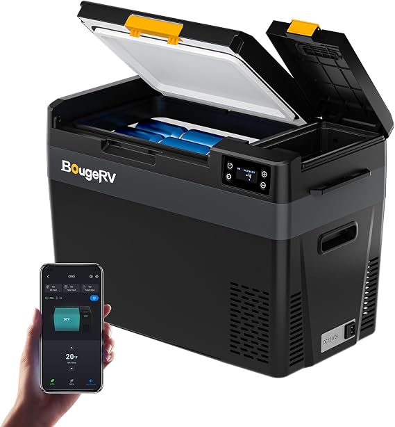 BougeRV Car Refrigerator, CRX3 30 Quart,4F~68F, 12v Portable Freezer