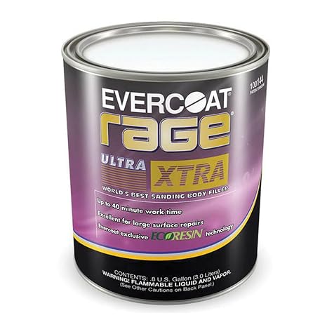 Fibre Glass-Evercoat Rage Ultra Xtra Sanding Body Filler, 0.8 Gallon (FIB-144)