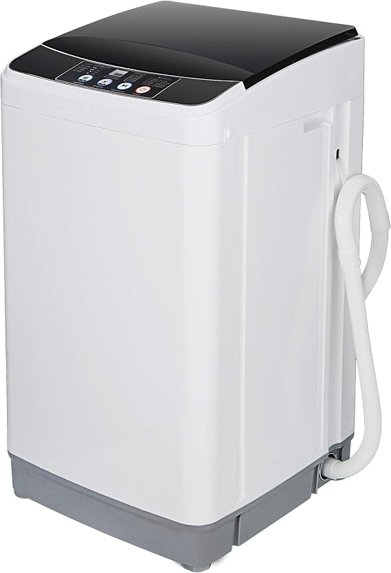 ZenStyle Laundry Washer/Spinner Fully Automatic 8 LB Top Load Mini Washing Machine w/Drain Pipe, 5.74 FT Power Cord, 6.57 FT Inlet Hose