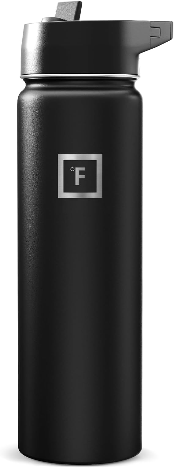 IRON FLASK 24 oz Wide Mouth Water Bottle with Straw