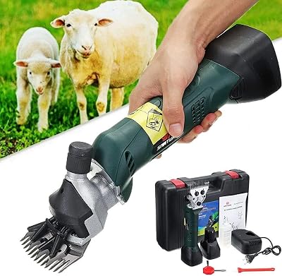 Profession Sheep Shears Chargeable Electric Clippers for Goats, Alpacas, Llamas, Thick Coat and Heavy Duty Animals, Farm Livestock Fur Livestock Support for Hair Fur Grooming