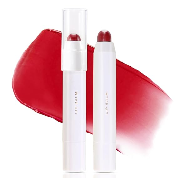 Erinde Tinted Lip Balm + Buildable Lip Color, Natural Gloss Finish, Hydrating Lightweight, Moisturize & Tint Lipstick with Vitamin E, Vegan Lip Balm Lip Care Makeup Gift, 04#