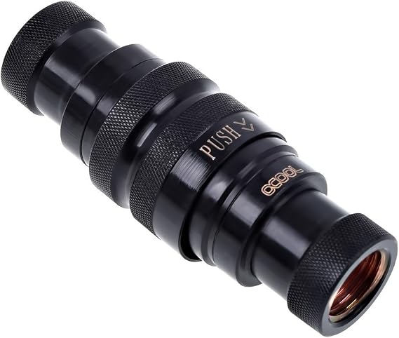 Alphacool G1/4" Eiszapfen HF Quick Release Connector Kit, Deep Black