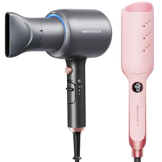 Wavytalk Blown Away Ionic Hair Dryer Grey, Wavytalk Power Wave Hair Crimper