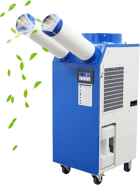 110V Industrial Air Conditioner 580m3/h Commercial Portable Industrial Spot Cooler 1400W Mobile Air Conditioner 12000BTU