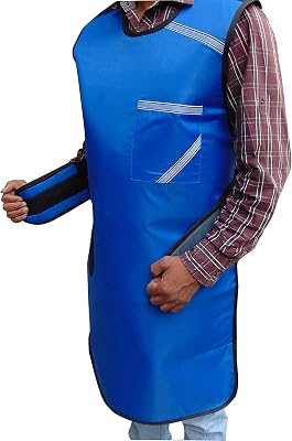 Lead Apron 0.5mm Lead pb Equivalency Protection for Working with X-Ray Machine | Lead Apron with Robust Hanger for Hospitals, Labs, Nursing Homes, Etc. Blue