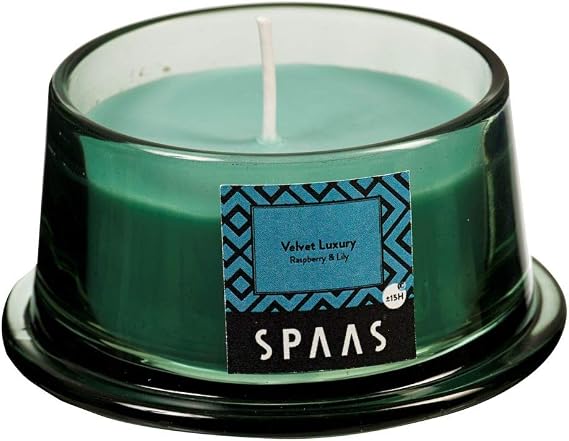 Spaas Scented Candle in Low Glass, 15 Hours, Velvet Luxury [Energy Class A+]