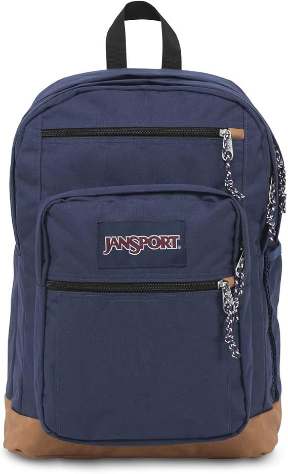 JanSport Cool Backpack, with 15-inch Laptop Sleeve - Large Computer Bag Rucksack with 2 Compartments, Ergonomic Straps, Navy
