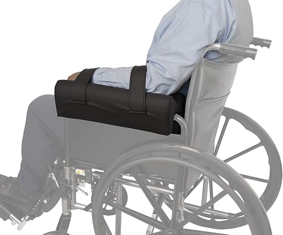 NYOrtho Deluxe Lateral Arm Rest Support Cushion for Wheel Chair - Foam-Filled Armrest Pad for the Correction of Lateral Leaning - Water-Resistant Stretch Cover