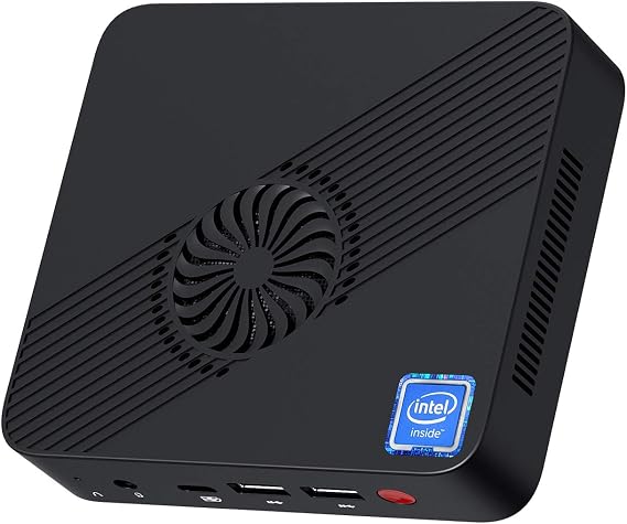 MINISFORUM N41-H Mini PC Gemini Lake N4100 Processor(up to 2.4GHz) 8GB RAM + 128GB NVMe SSD, 2X HDMI, 1X USB-C Outputs, 4K@60Hz, 2.4G+5G WiFi, BT5.0 Mini Computer, DIY NVMe/NGFF SSD, Auto Power On