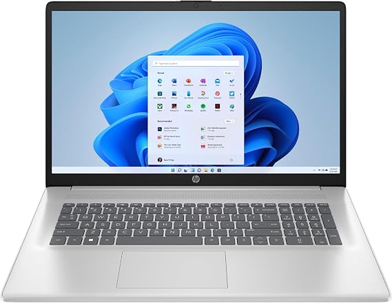 HP Laptop 17.3" FHD 1920x1080 IPS Display Intel 10-Core 5 120U 16GB DDR4 1TB SSD Intel Iris Xe Graphics Wi-Fi 6 Bluetooth 5.3 USB-C Backlit Keyboard 720p HD Camera Win10 Home w/ONT 32GB USB