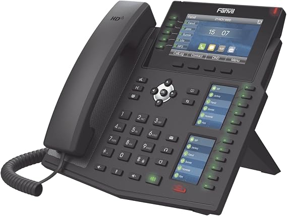 Fanvil X6U 6 line Ultra-Elegant Gigabit Triple Color Screen Phone,60 DSS