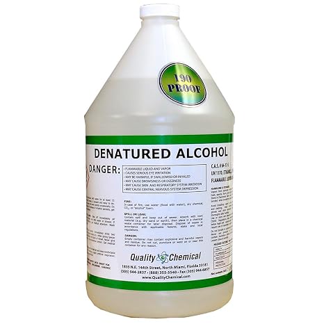 Quality Chemical Denatured Alcohol 190-1 Gallon (128 oz.)
