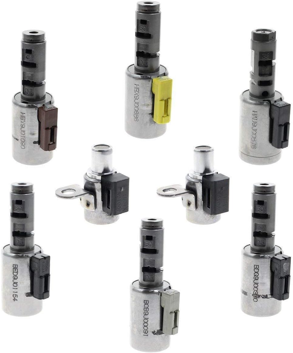 6-Speed 09G TF-60SNTF60SN Trans Solenoid set 8 pcs Compatibile with V-W Au-di Mini 2003-On