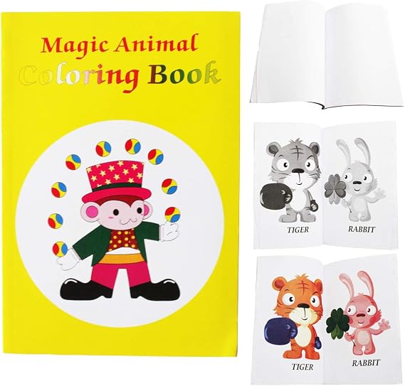 Mipartebo Magic Coloring Book - Fun Magic Trick - Magic Prop Books (Medium Yellow)