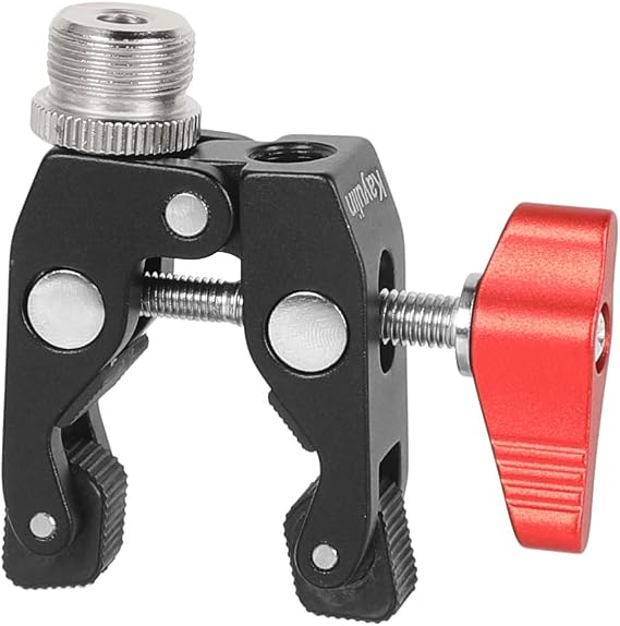 Super Crab Clamp with 5/8-27 Screw Mount for Camera Mic Flash Light Accessories