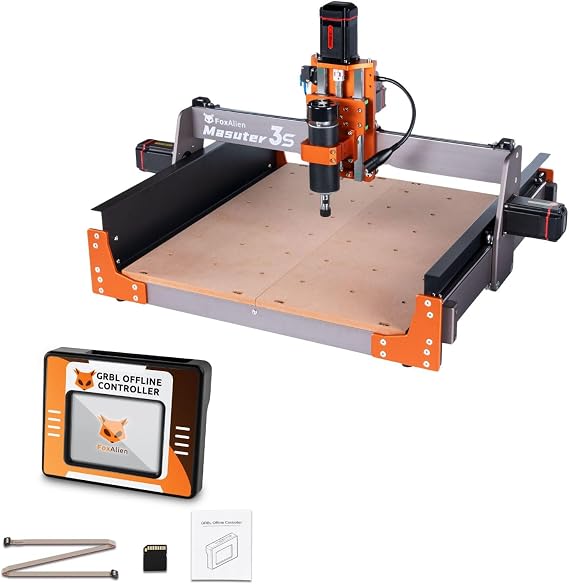 FoxAlien Masuter 3S CNC Router Machine + Touchscreen Offline Controller for Wood MDF Carving Cutting