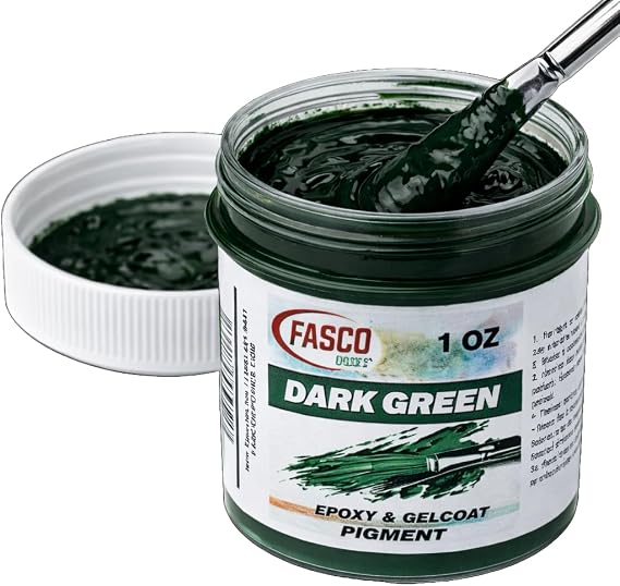 Dark Green Pigment for Epoxy Resin & Gelcoat Concentrated Colorant - 1 oz
