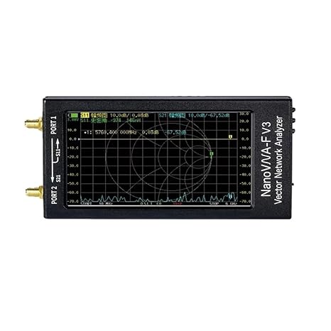Spectrum Analyzer, NanoVNA F V3 Handheld Portable Vector Network Analysis Instrument 6GHz Antenna Measurement RF Circuit Wireless Detection VNA(V3 HT5 RF)