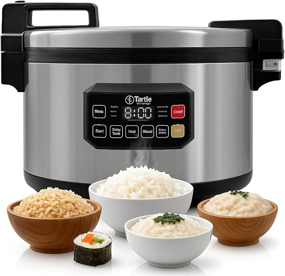 TK Commercial Rice Cooker 64 Cup - Multi-Grain, Brown Rice & More, 7h Warm