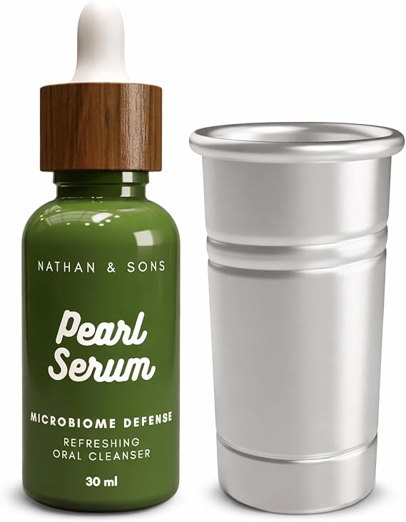 Nathan & Sons Pearl Tooth Serum Mouthwash, Fluoride Free Concentrate, 30 ml