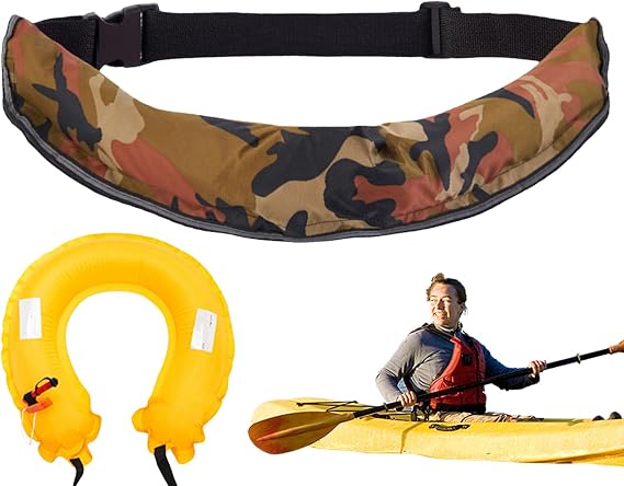 Inflatable Life Belt Compact Tool with Whistle Reflective
