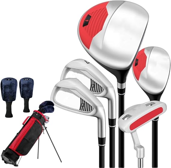 Junior Complete Golf Club Set, Mens Complete Golf Club Package Set with Portable Golf Stand Bag, Junior Boys and Girls Individual Golf Clubs, Ages 3-5 Years Color: Black