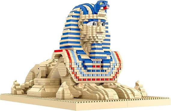 JUCYJULY Sphinx Model Building Block Kit - MOC 2732 Pieces - Egyptian Monument Architecture Construction - for Adults & Teens (8+) - Collectible Display Piece