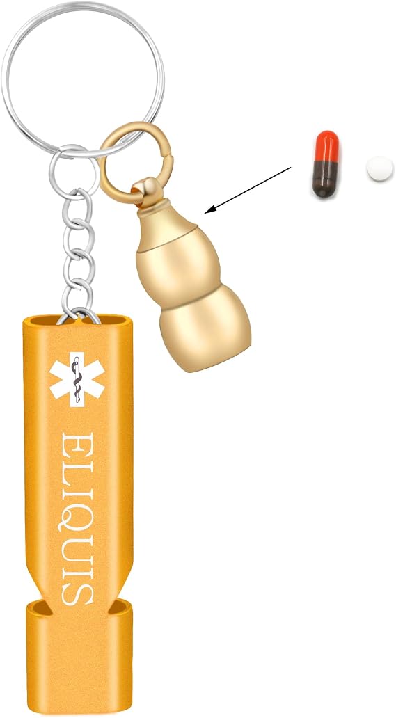 7 Color Emergency Whistle Keychain Brass Calabash Waterproof Safety Jewelry for Travel Outdoors Hiking Gear YA6000