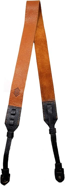 STRAPS Leather Crossbody Camera Strap for DSLR or SLR | Compatible with Canon & Nikon | Durable Neck & Shoulder Strap | Camera Accessories for Photographers | Tan