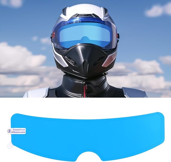 Motorcycle Anti Rain Film, Universal Fit Helmet Visors Insert Waterproof Rain Resistant Clear Vision for Helmet Visor Shield (Style 2)