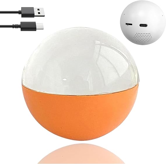 YIHANGG 2.7" Crystal Ball Video Player, Crystal Ball Digital Display, Custom Light-Up Sphere, Personalized Digital Memory DisplayUploadable Videos Photos, Customized Gift(Orange)