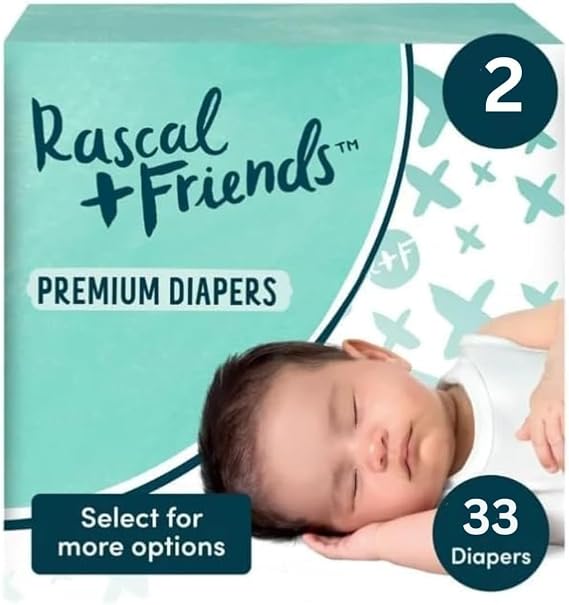 Rascal + Friends Premium Diapers, Size, (2, 33, Count)