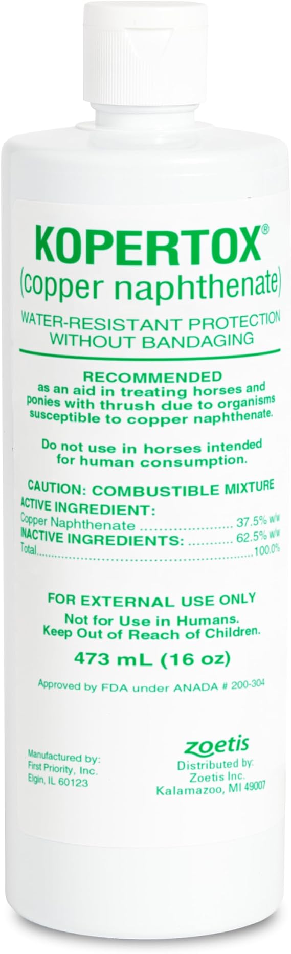 Kopertox Water-Resistant Thrush Treatment for Horses & Foals, 16 oz