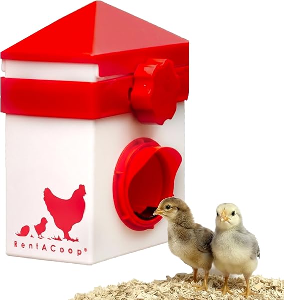 RentACoop Chick2Chicken 2.5lb BPA-Free Single-Port No-Waste Chicken Feeder