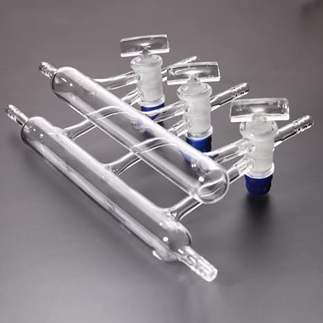 Double Tube Gas Distributor Vacuum Gas Distributor (Glass Piston 3 Sections, 1)