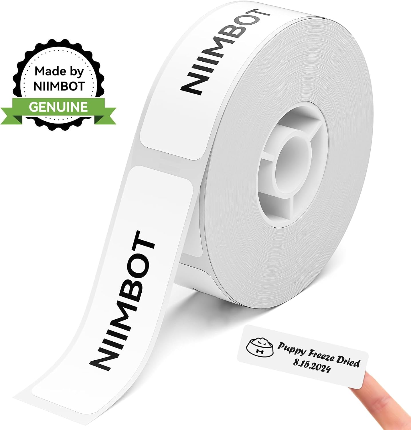 NIIMBOT Smartphone labels, hand tag for Bluetooth wireless label machine, small, 1 roll adhesive tape for home and office organization.