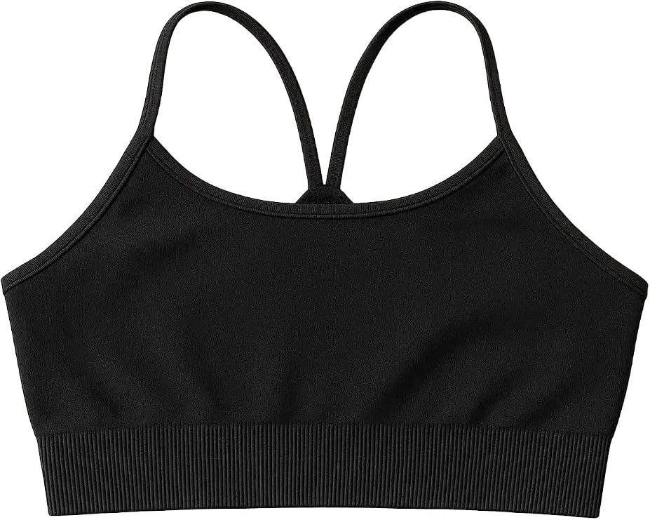 Kurve Girls' Nylon & Spandex Blended Crop Training Bra, UV Protective Fabric UPF 50+ (Made with Love in The USA)