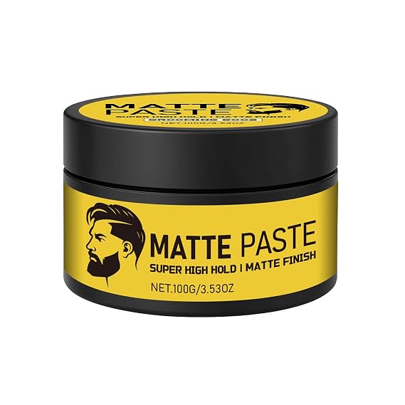 Matte Hair Paste for Men, Men's Hair Styling Clay, Strong Hold Matte Finish Sculpting & Styling Wax, Non-Greasy Long Lasting Definition & Textures, Add Volume & Texture, All Hair Types