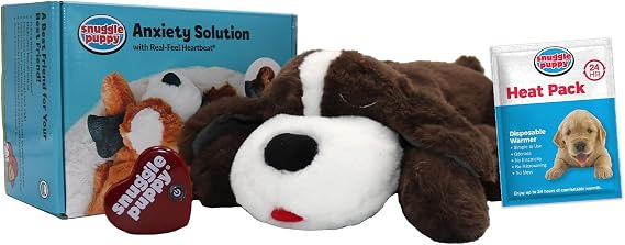 Snuggle Puppy Original Heartbeat Stuffed Toy for Dogs. Pet Anxiety Relief and Calming Aid, Comfort Toy for Behavioral Training in Pitty