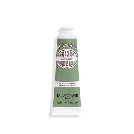 L'OCCITANE Almond Delicious Hand & Nail Cream: Soften hands & Cuticles with Irresistible Almond Scent, Moisturizing, Infused With Almond Oil