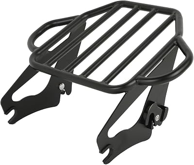 Wajir Black Detachable 2-Up Luggage Rack Tour Pak for Harley Davidson BD2LRFFHTTP21 WJR1656