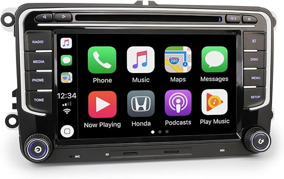7 inch Car Stereo Sat Nav CarPlay DAB+Radio for VW Polo 6R Golf 5/6 Tiguan