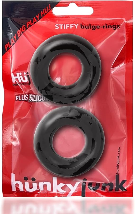 STIFFY 2-Pack Bulge Cockring, Tar Ice