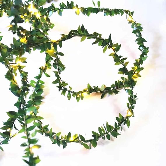 100LEDs 33ft, Artificial Ivy String Lights, Tiny Leaf Vine, Timer Function