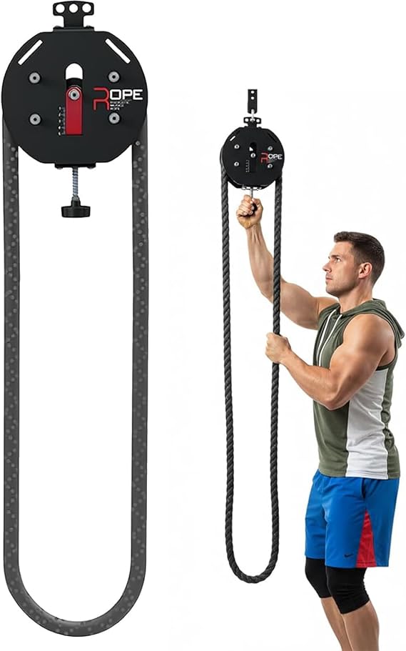 Rope Climbing Machine Endless Rope Trainer Machine | Pulley Ropes Climbing Machine With Adjustable Resistance | Ropes Exercise Equipment | Full Body Workout & Strength Training