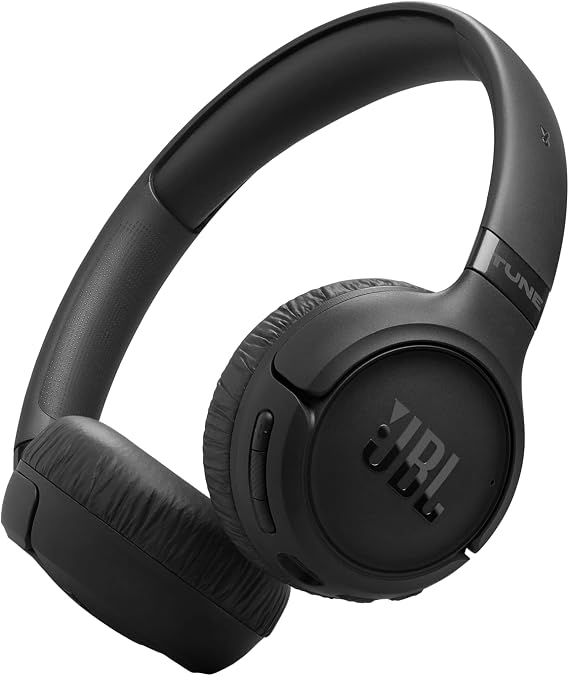 JBL TUNE 680NC On-Ear Wireless Headphones Noise Cancelling Multi-Point Wired High Resolution 76 Hours Playback Black