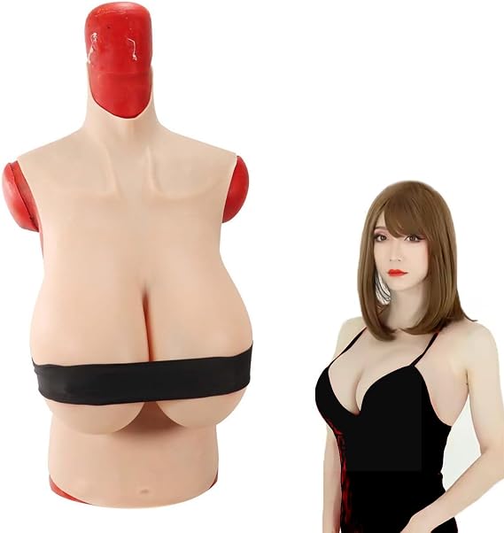 K Cup Breast Shapes Realistic Silicone Half Body Breastplate Man to Woman Silicone Filling Breast for Drag Queen Shemale